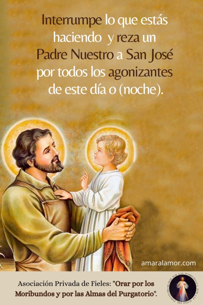 Estampa de oracion por los moribundos y las almas del purgatorio