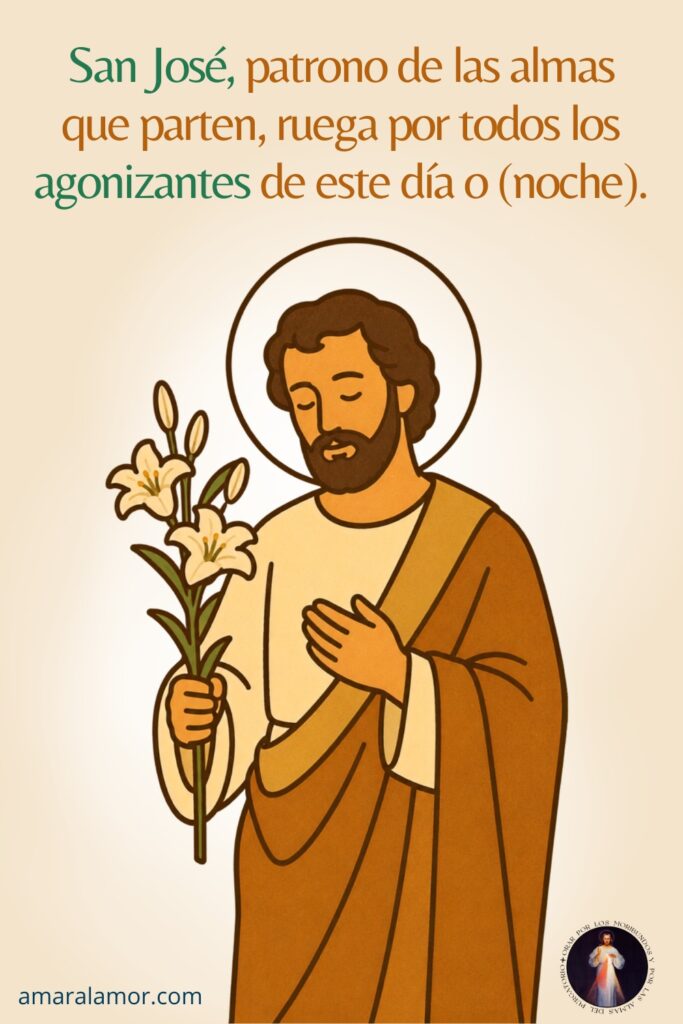 Estampa de oracion por los moribundos y las almas del purgatorio